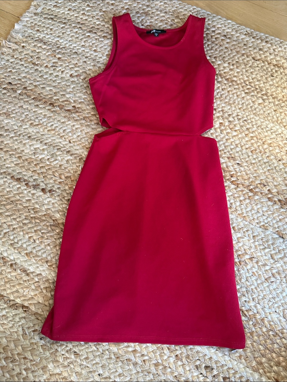 Jump Red Sleeveless Cutout Dress